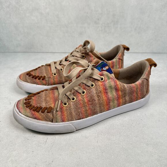 Justin Reba Shoes Womens 8.5 Arreba Striped Western Aztec Boho Festival Sneaker - Picture 7 of 14